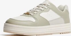 BERSHKA Casual Sneakers Sneaker Low Mænd Creme