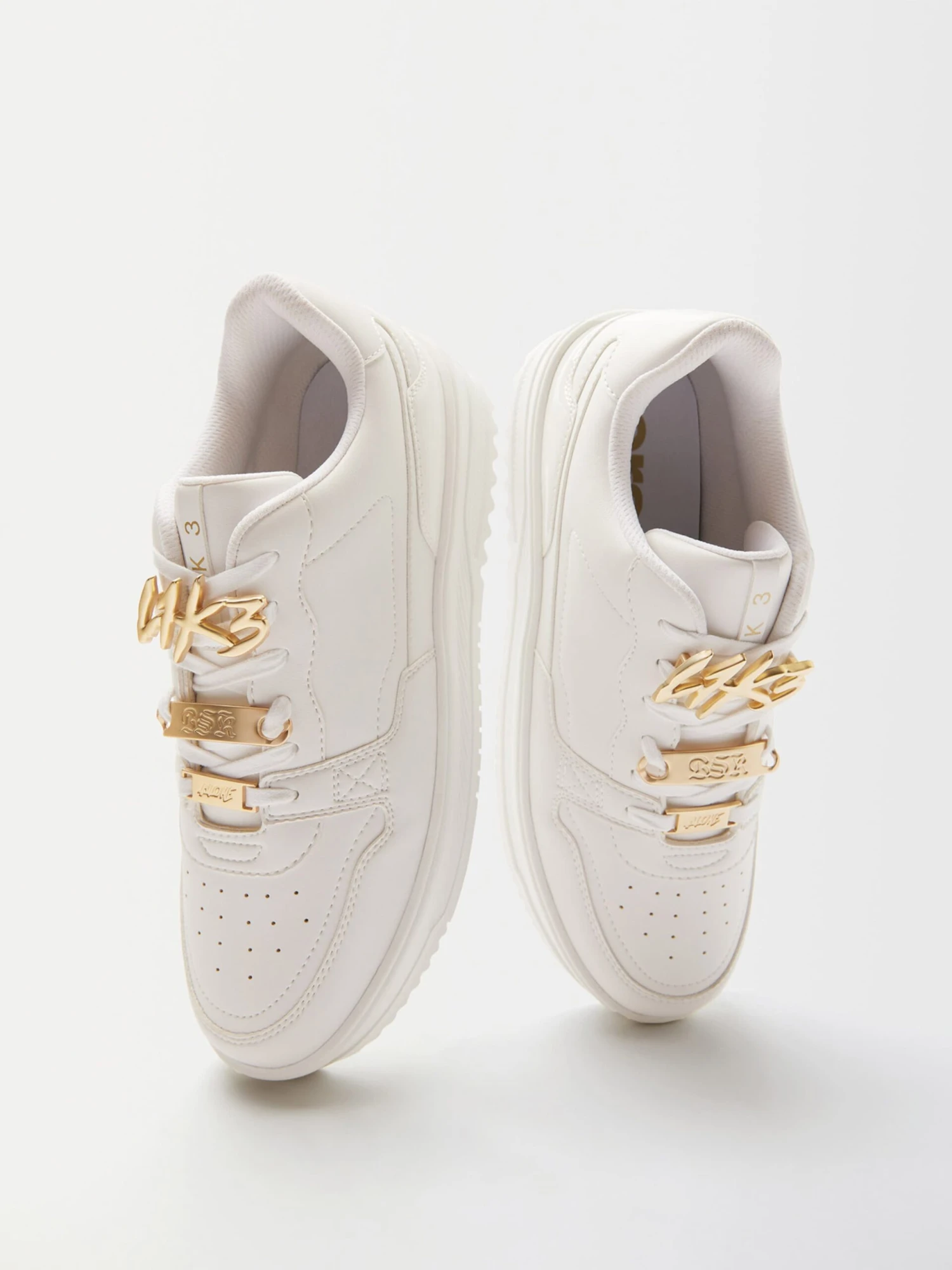 BERSHKA Casual Sneakers Sneaker Low Mænd Hvid 6 BERSHKA Casual Sneakers Sneaker Low Mænd Hvid - Billede 4