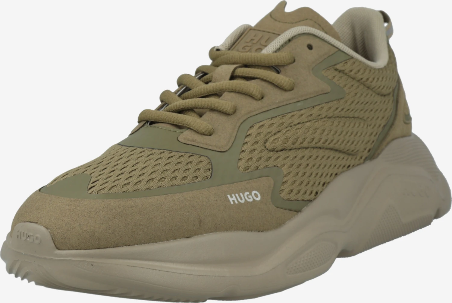 Hugo Running Sneakers Sneaker Low Leon Mænd Khaki / Oliven 3 Hugo Running Sneakers Sneaker Low Leon Mænd Khaki / Oliven