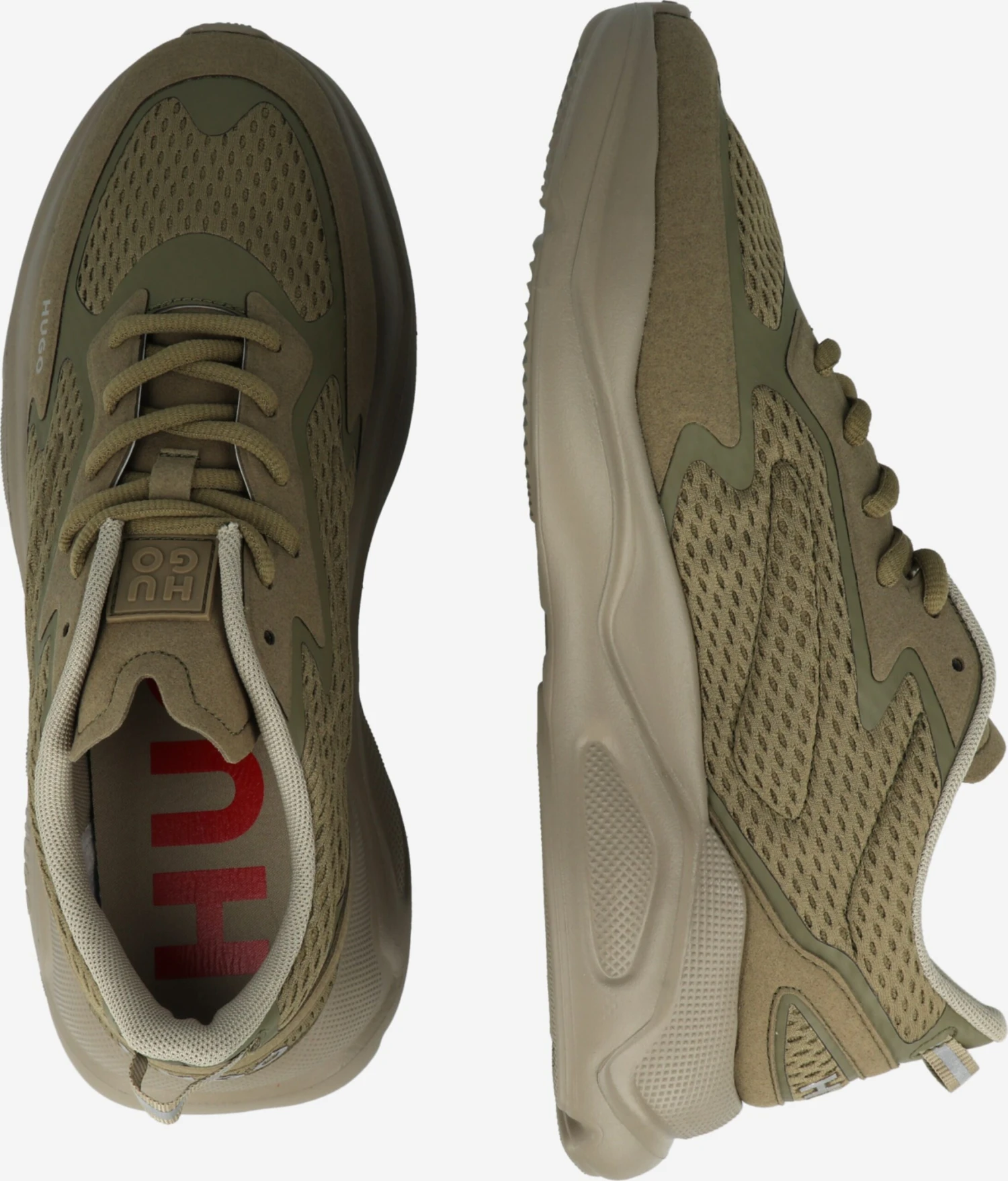 Hugo Running Sneakers Sneaker Low Leon Mænd Khaki / Oliven 4 Hugo Running Sneakers Sneaker Low Leon Mænd Khaki / Oliven - Billede 2