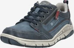 Mustang Lave Sko Sporty Snøresko Mænd Navy / Dueblå