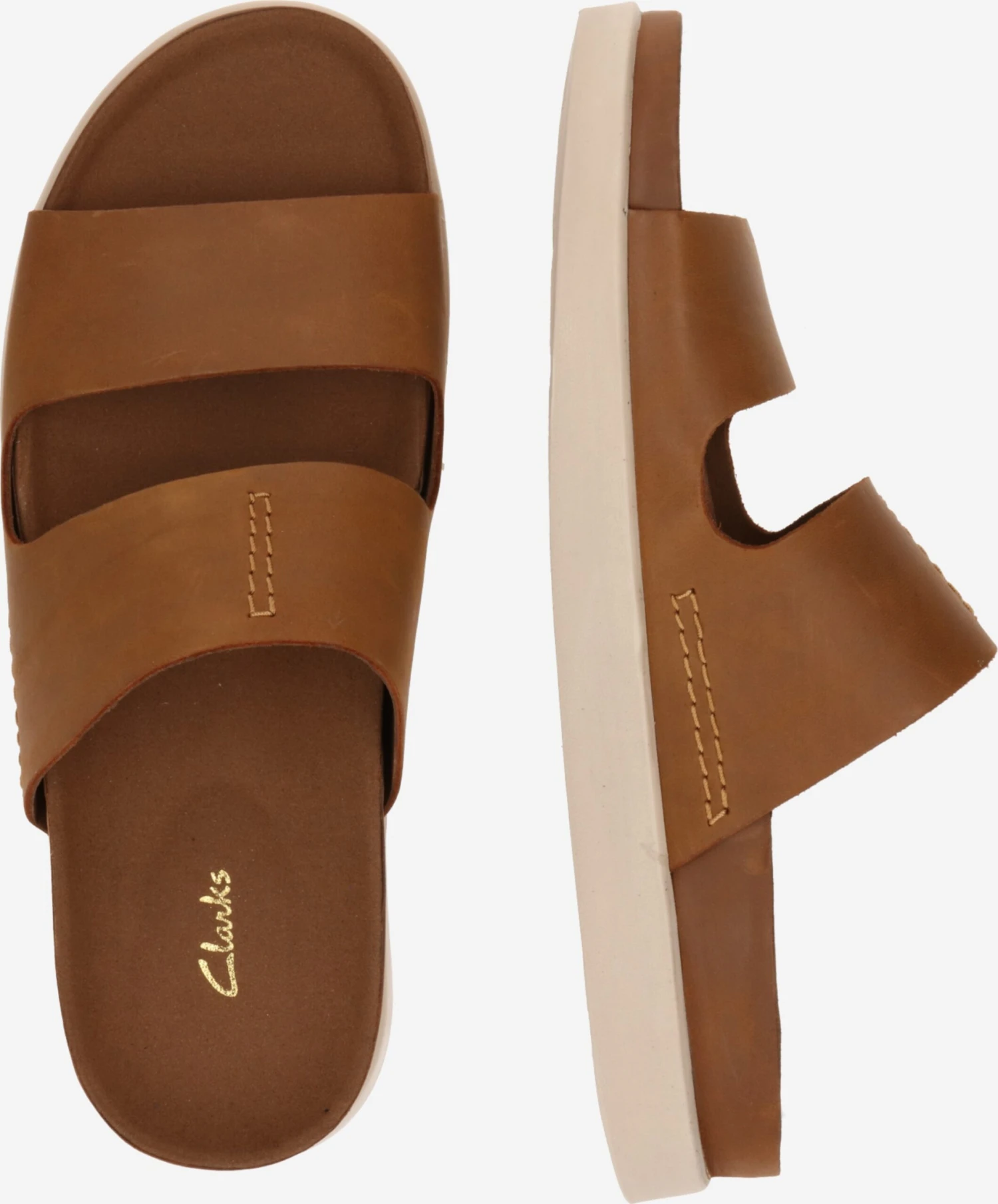 Clarks Tøfler Pantoletter Sunder Coast Mænd Lysebrun 4 Clarks Tøfler Pantoletter Sunder Coast Mænd Lysebrun - Billede 2