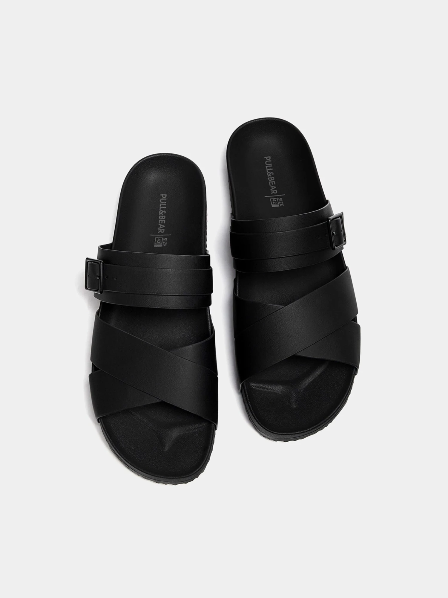 PULL & BEAR Åbne Sko Sandaler Mænd Sort 6 PULL & BEAR Åbne Sko Sandaler Mænd Sort - Billede 4